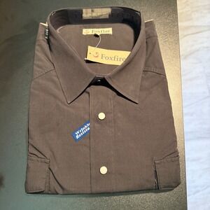 Foxfire Black 2XB Pearl Snap Western Shirt Wrinkle‎ Resistant Mens 2XB NWT